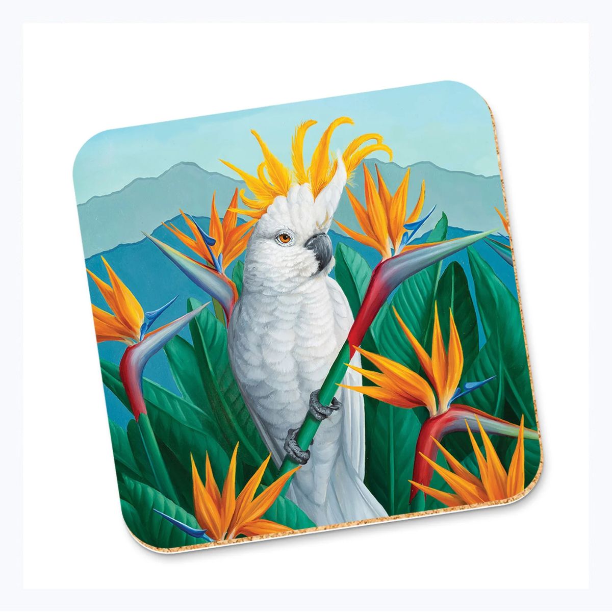 Corky-coaster-single-bird-of-paradise