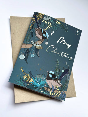 Christmas-card-australia-blue-fairy-wren