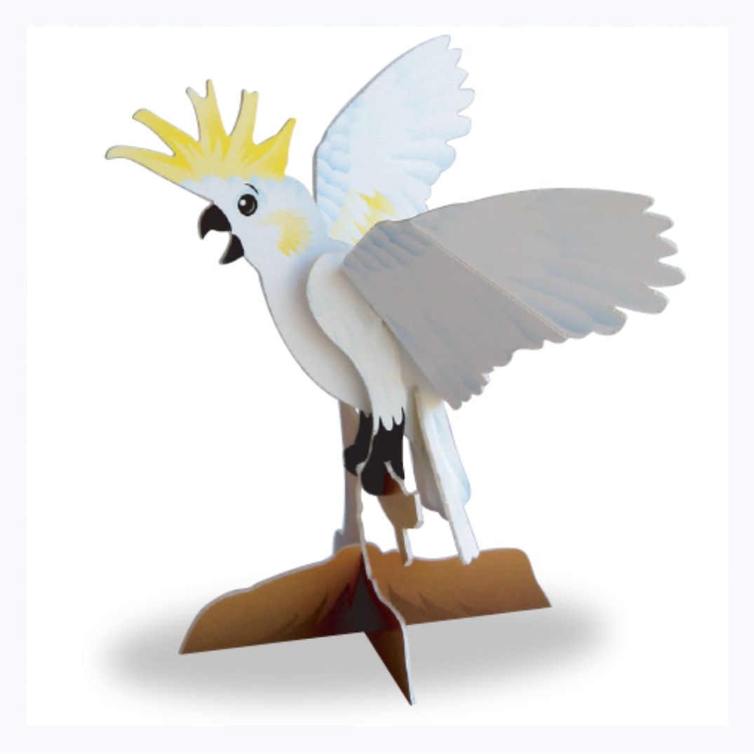 cockatoo postcard construction
