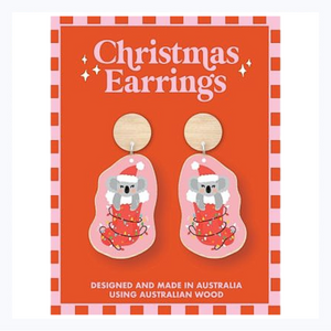 Koala Christmas Earrings
