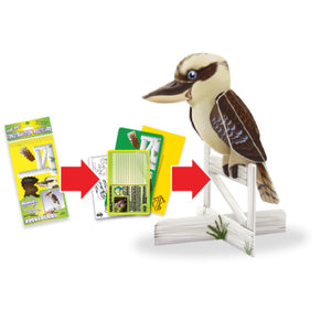 postcard kookaburra construction