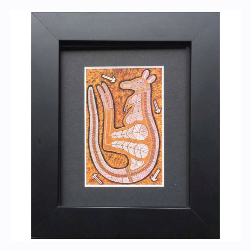 aboriginal-art-print-framed-kangaroo-2