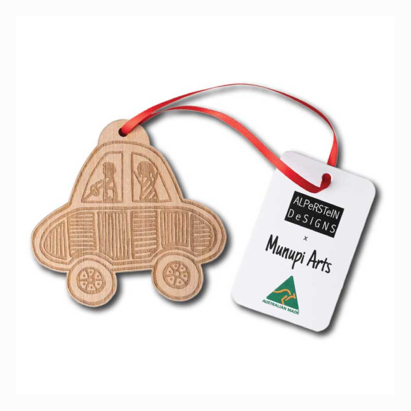 aboriginal-wooden-ornament-car-debbie-combes