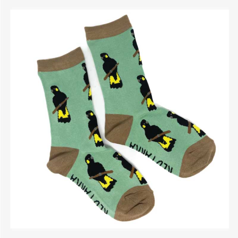 cockatoo socks black australia yellow tail