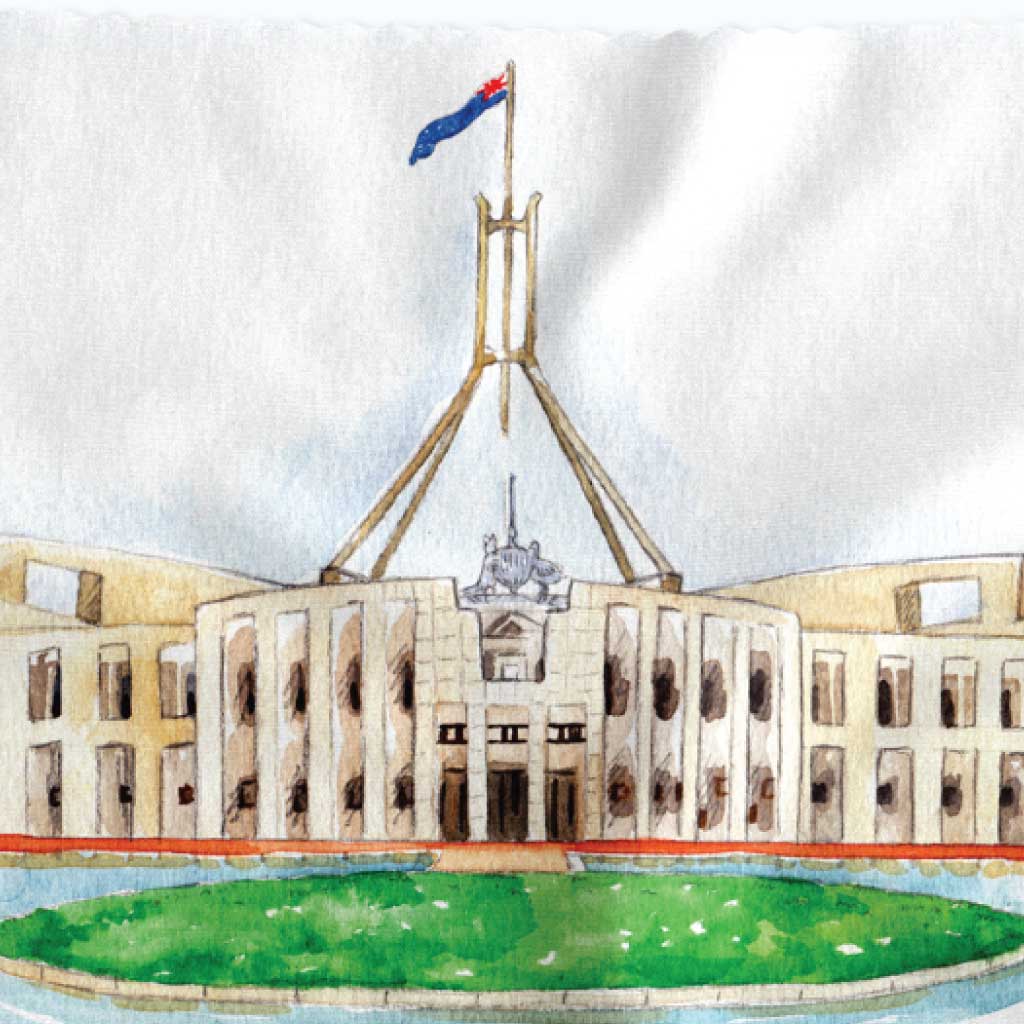 Lens Cloth - Parliament House - Canberra