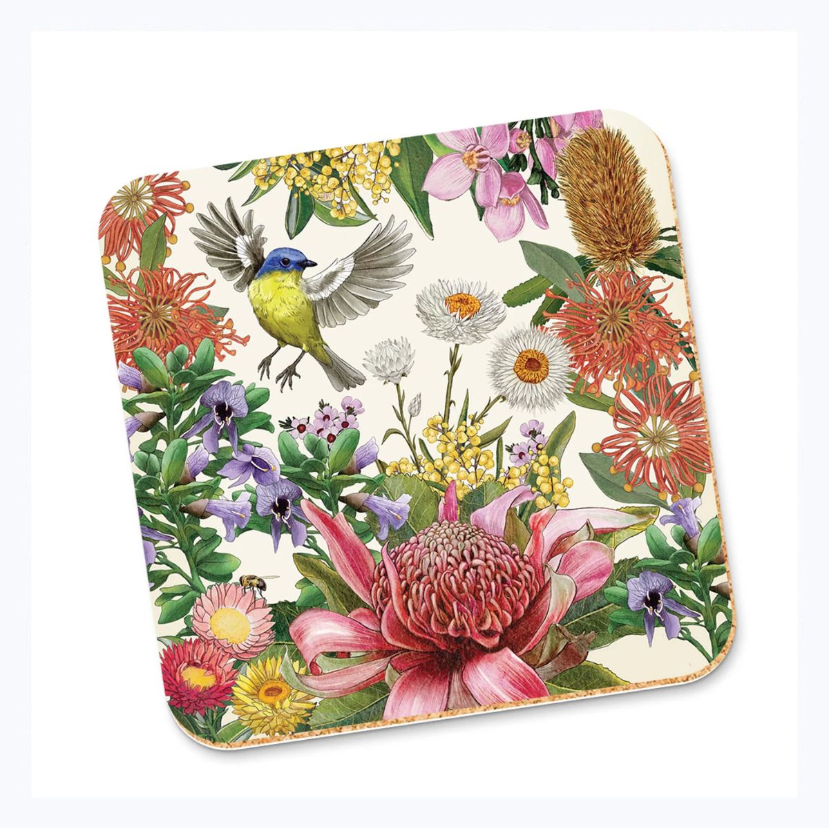 Coaster Single - Botanical Blooms Bird