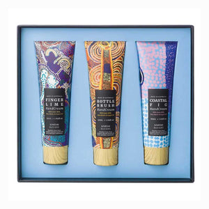 aborignal art gift set hand cream trio australian made
