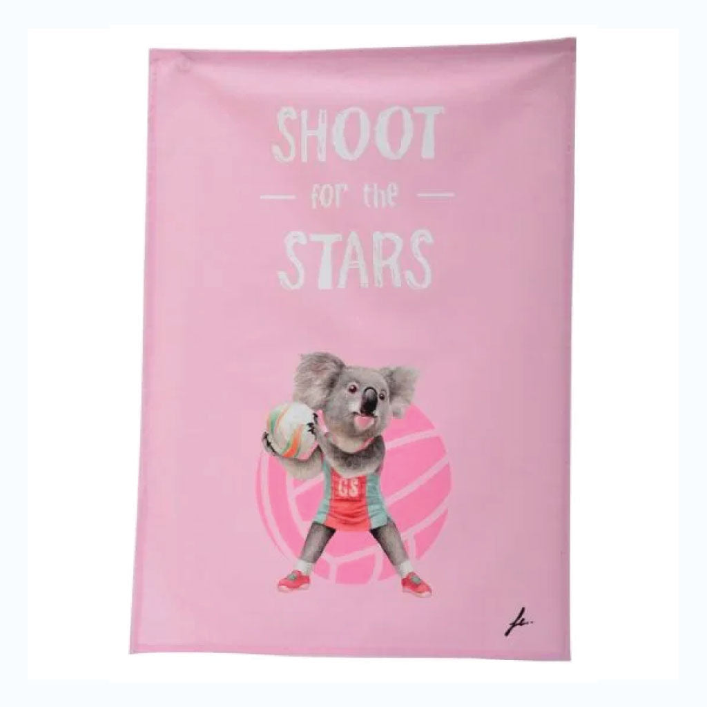 koala-tea-towel-netball