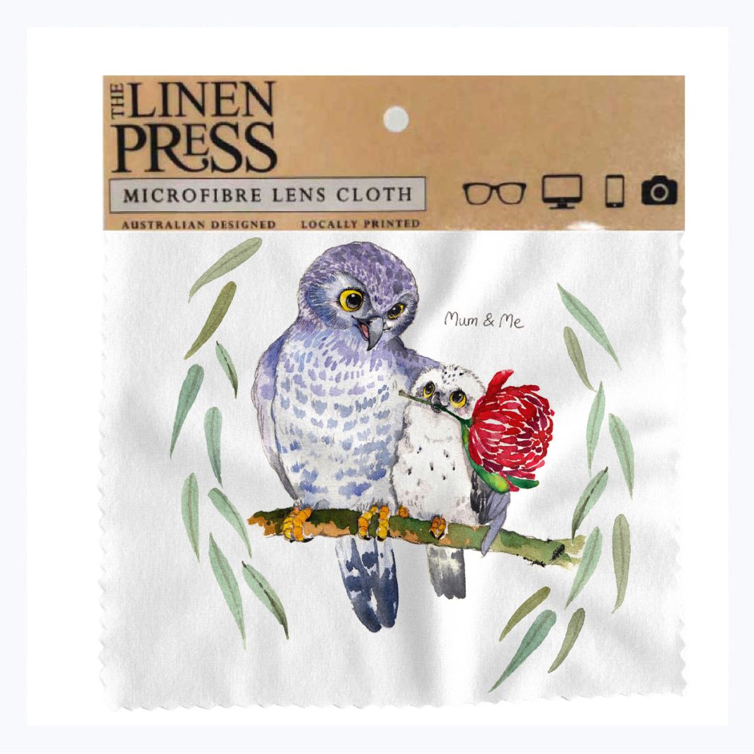 lens cloth mum and me owls