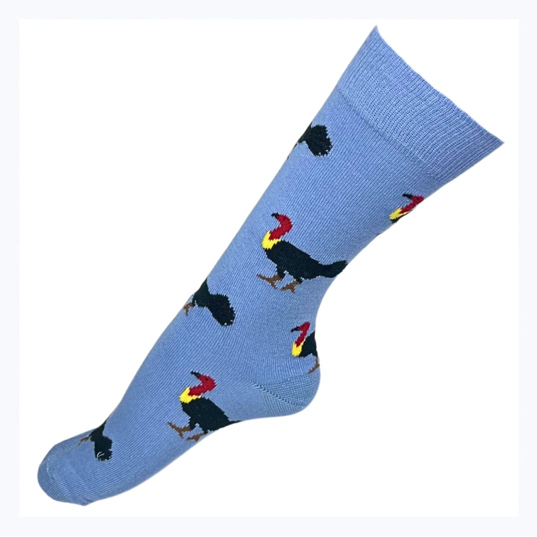 socks bush turkey blue scrub australianmade