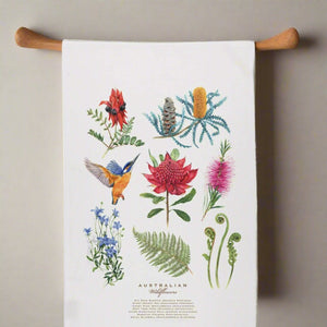 kitchen towel wildflowers australia