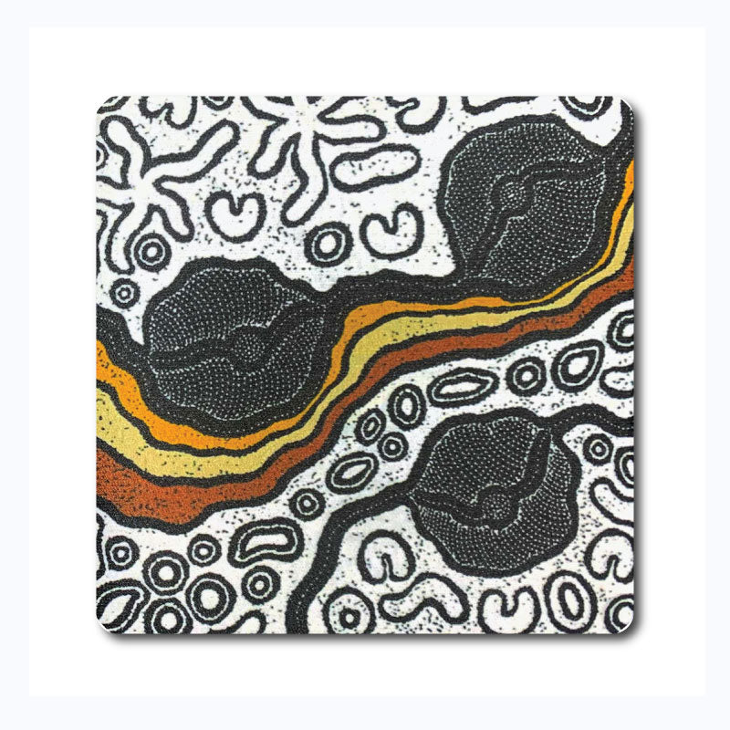 aboriginal art coaster Delvine Petyarre