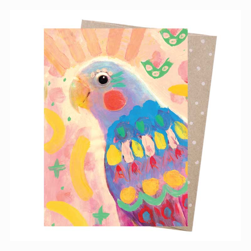 Greeting Card - Peachy Parrot