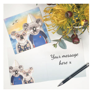 koala lovers greeting card
