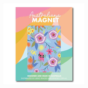 magnet australian florals blue