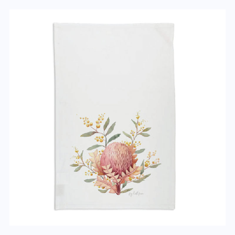 tea towel banksia wattle