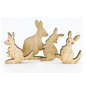 wooden  kangaroo ornaments