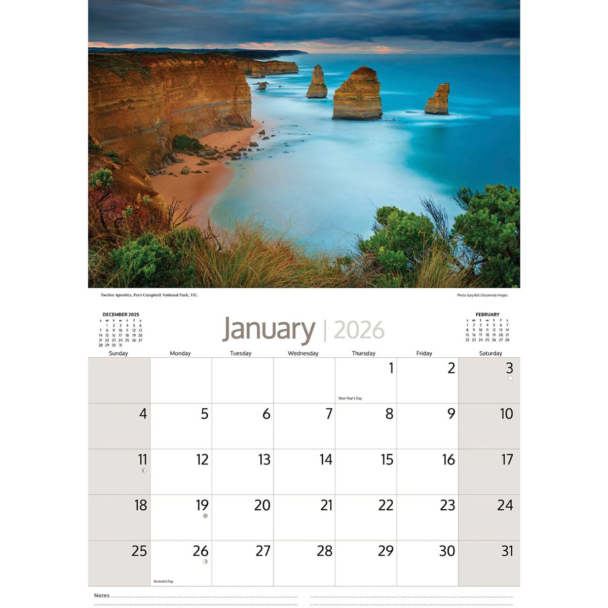 2026 Calendar Australia National Parks Gorges
