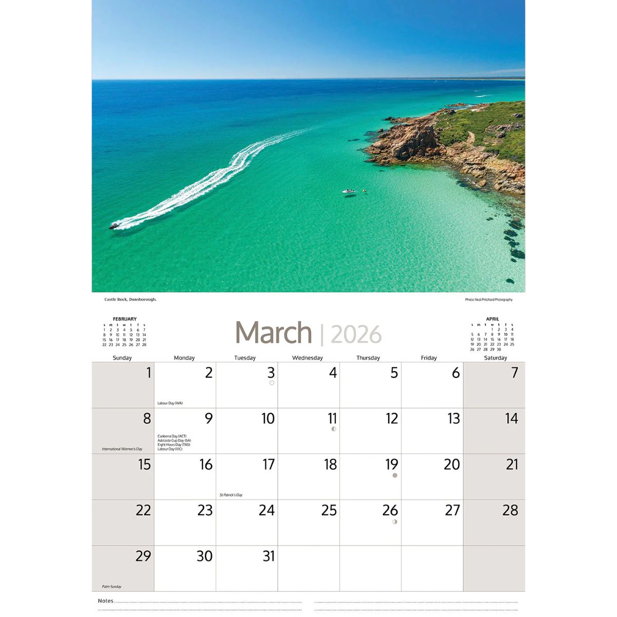 2026 Calendar Western Australia souvenir