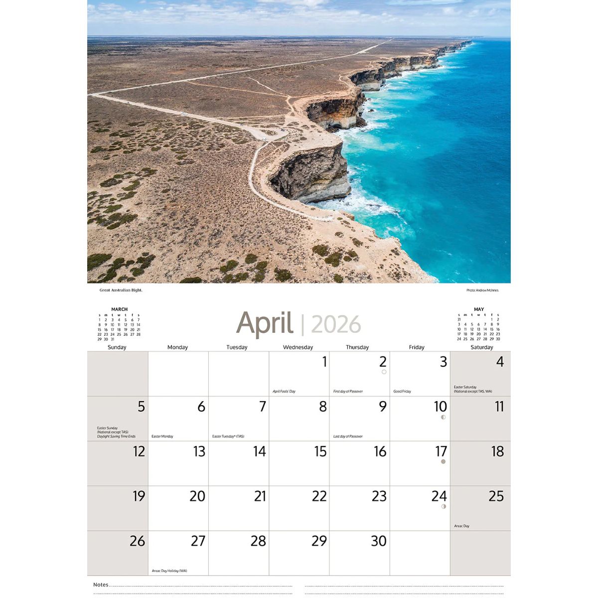 2026 Calendar South Australia