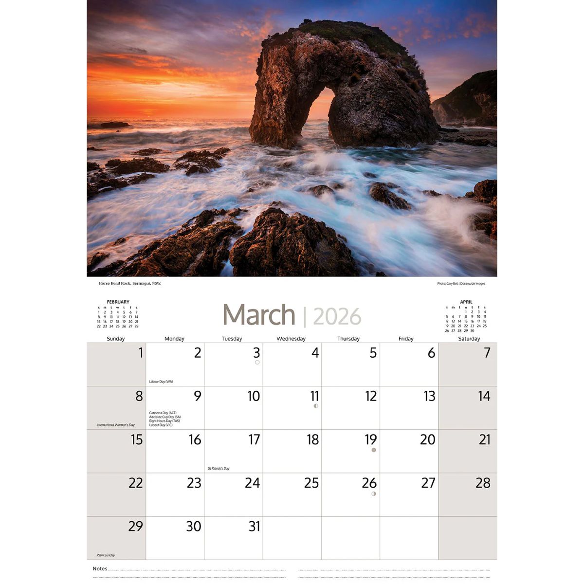 2026 calendar australian landscape majestic scenes