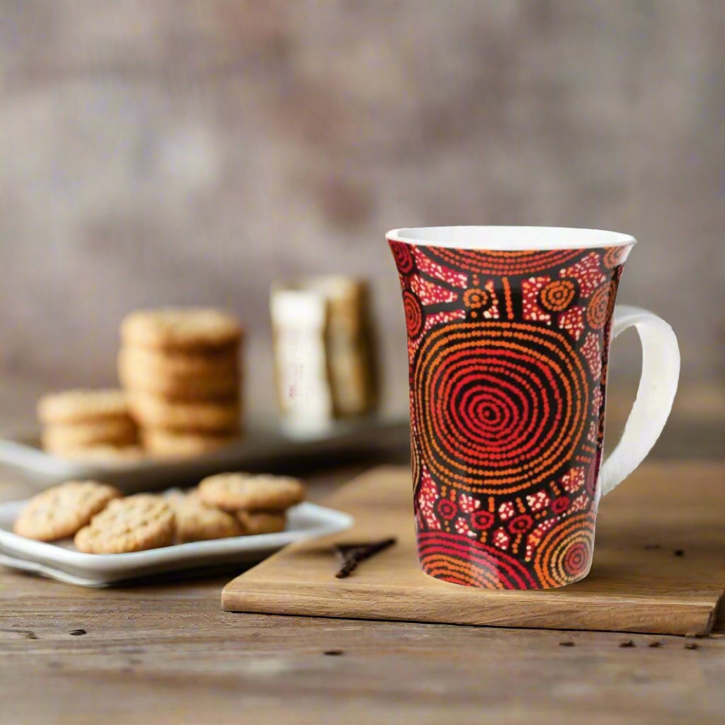 Aboriginal Mug Teddy Gibson design