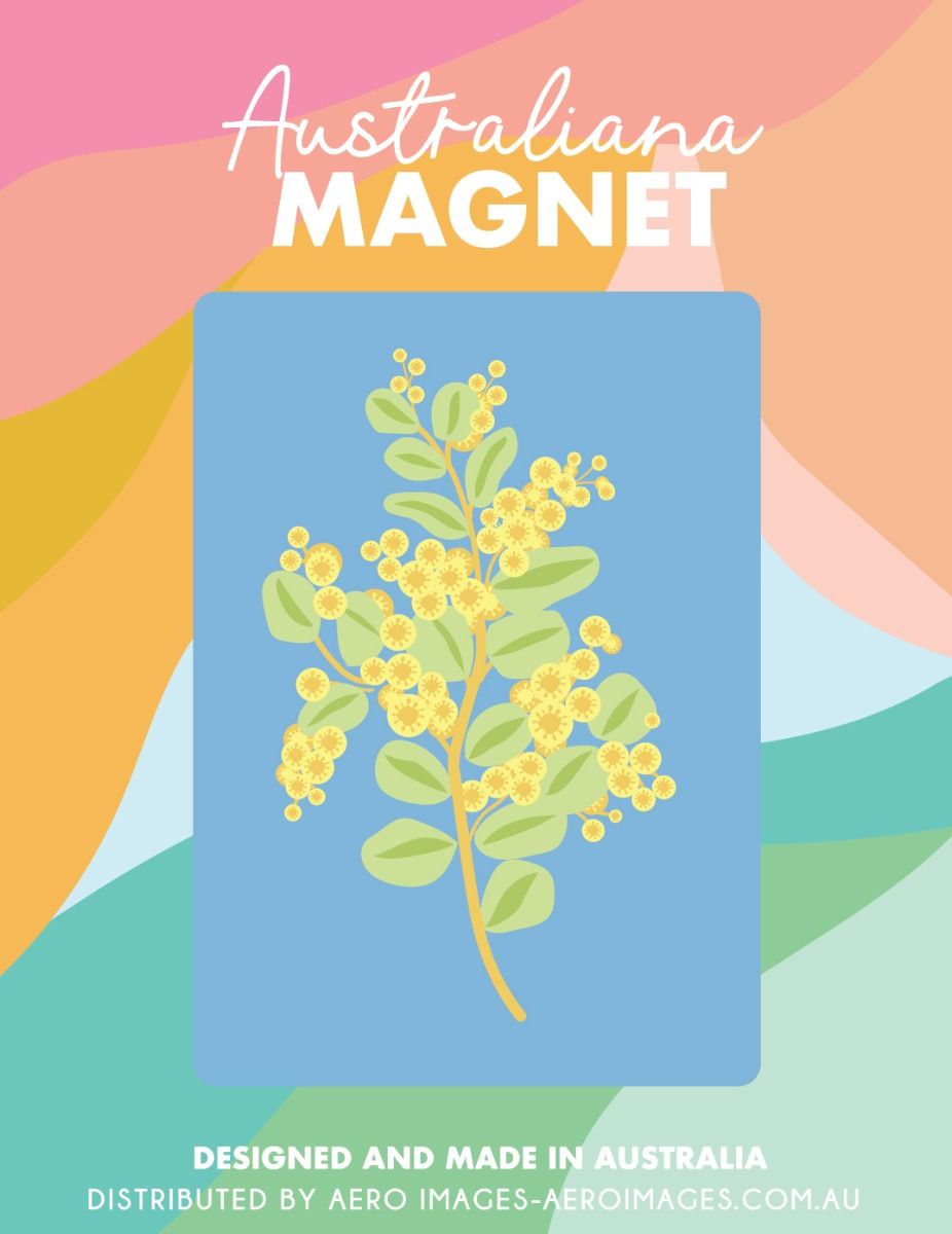 Fridge-magnet-australiana-wattle