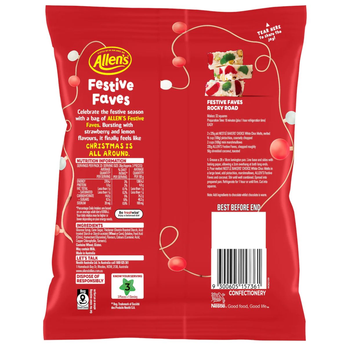 Allens Santa Gummy lollies festive faves