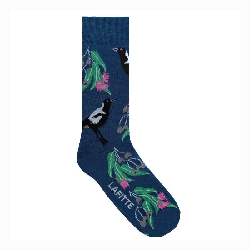 socks magpie navy australian made souvenir 