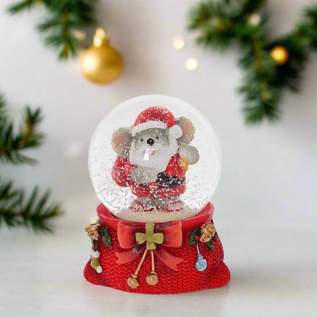 Australian Christmas Koala Snow Globe