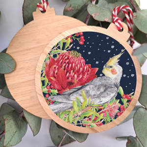 Wooden Ornament Cockatiel