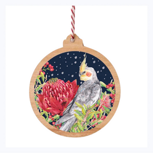 Wooden Ornament Cockatiel