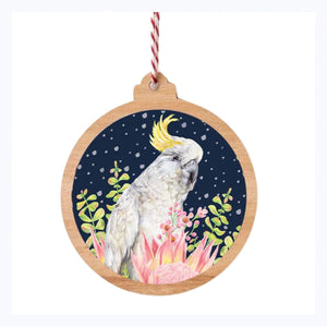 Wooden Ornament Cockatoo