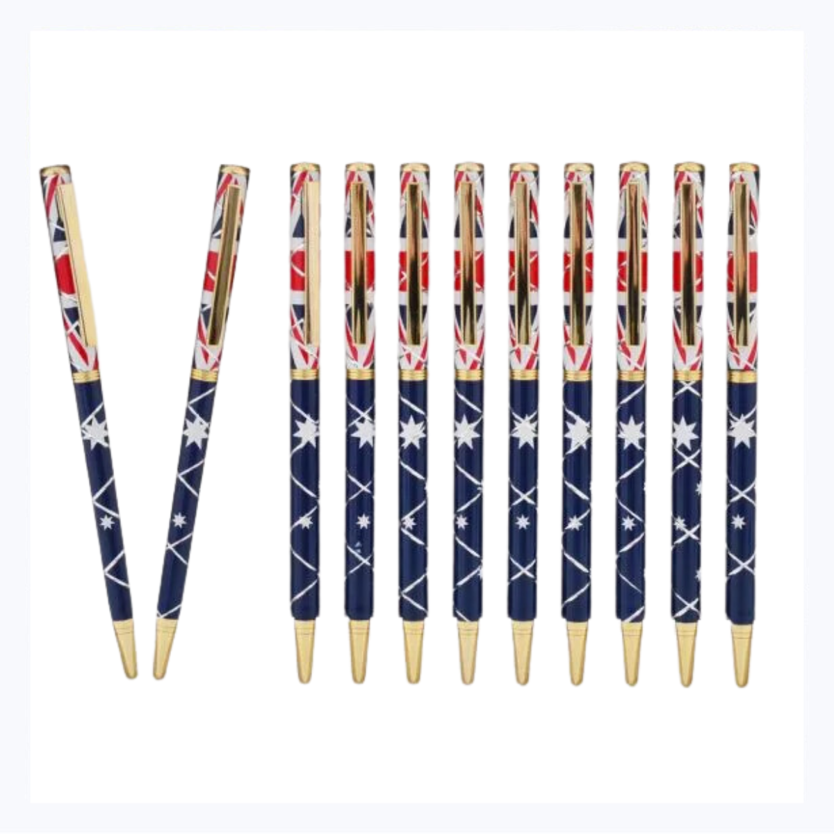 Pen - Aussie Flag Biro - Diamond Cut