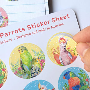 Australian Parrot Sticker Sheet