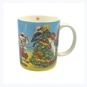 australian christmas mug beach koalas