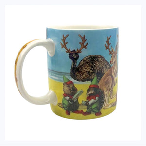 australian christmas mug beach koalas