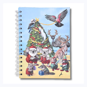 Australian_Christmas_spiral_notebook-beach-koala