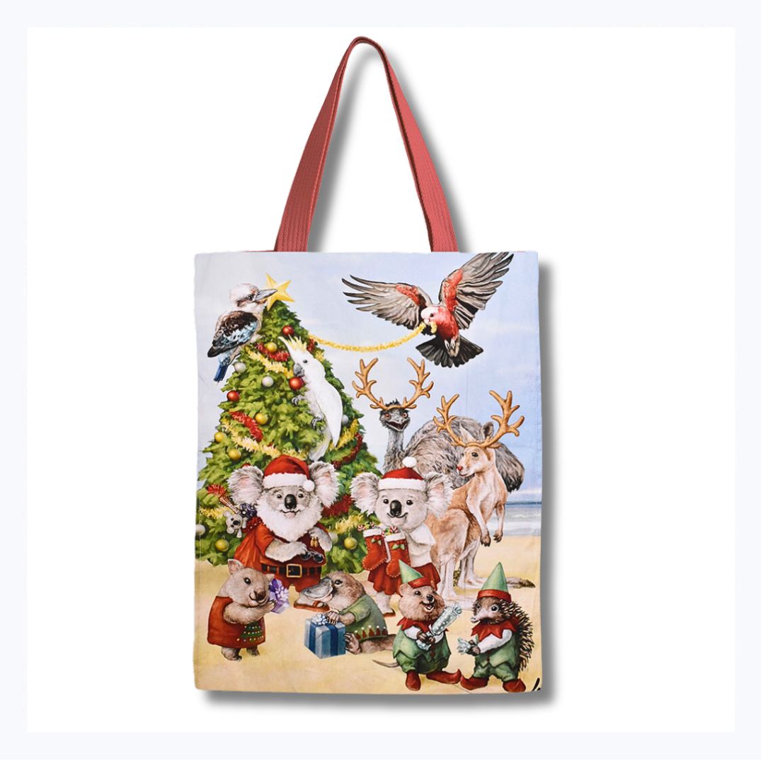 australian christmas tote bag