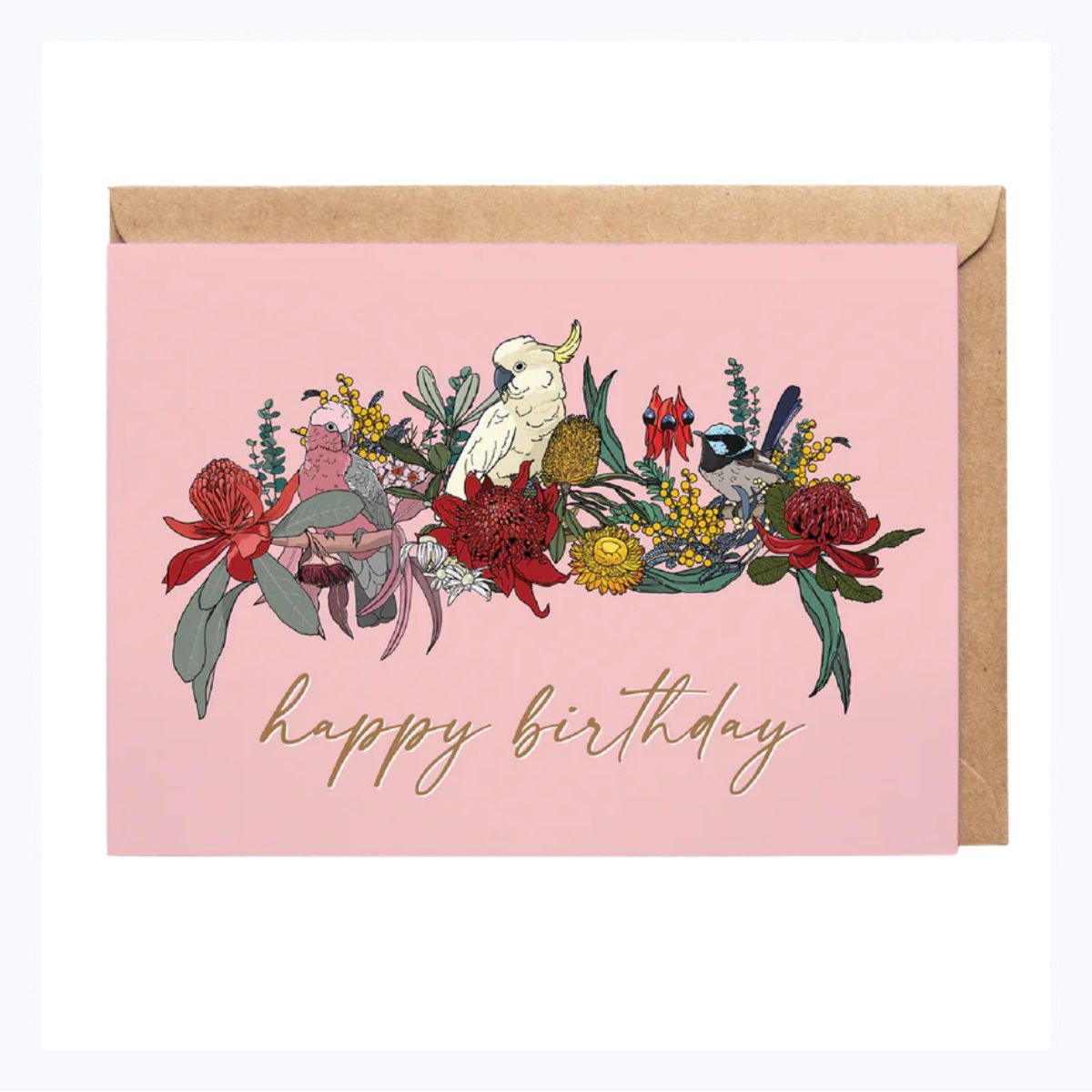 australiana-birthday-card-classy-birds-flowers