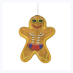 Australian christmas decoration gingerbread man aussie front