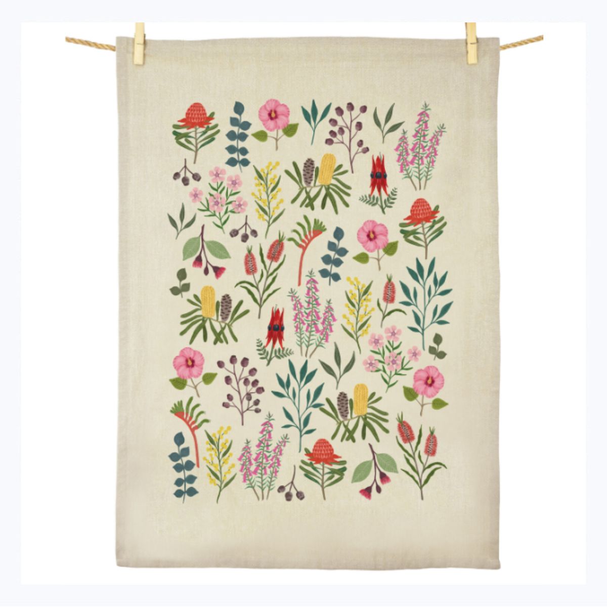 Australian_tea_towel_wildflowers_waratah