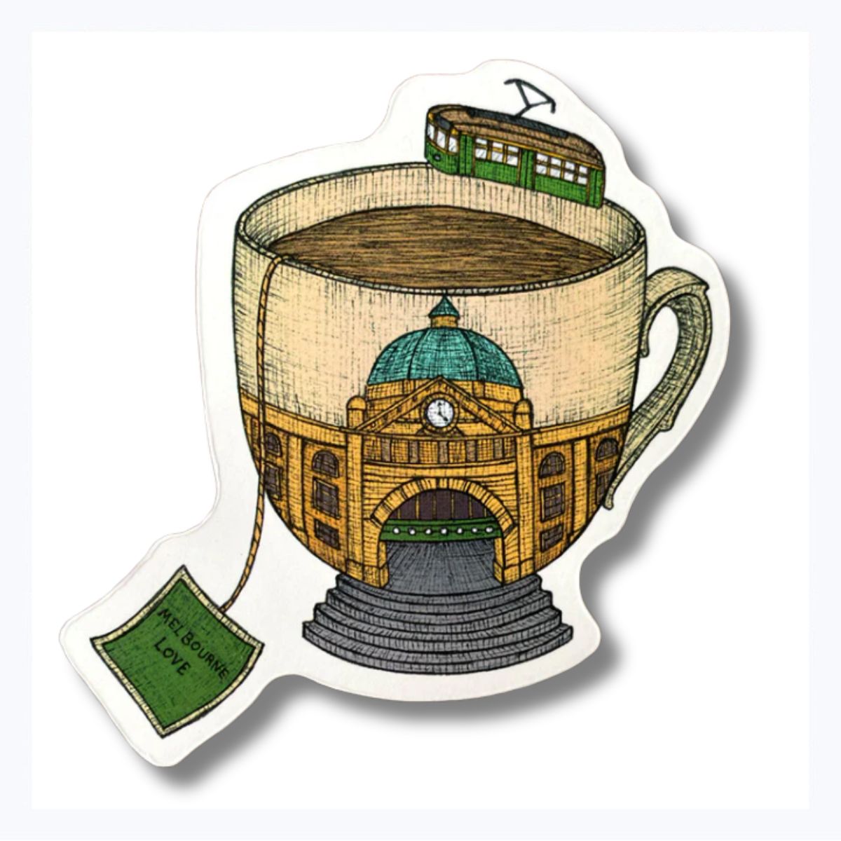 Fridge-magnet-melbourne-australia-souvenir-flinders-station-tram-love