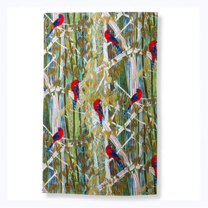 Australian tea towel rosellas brigid corcoran