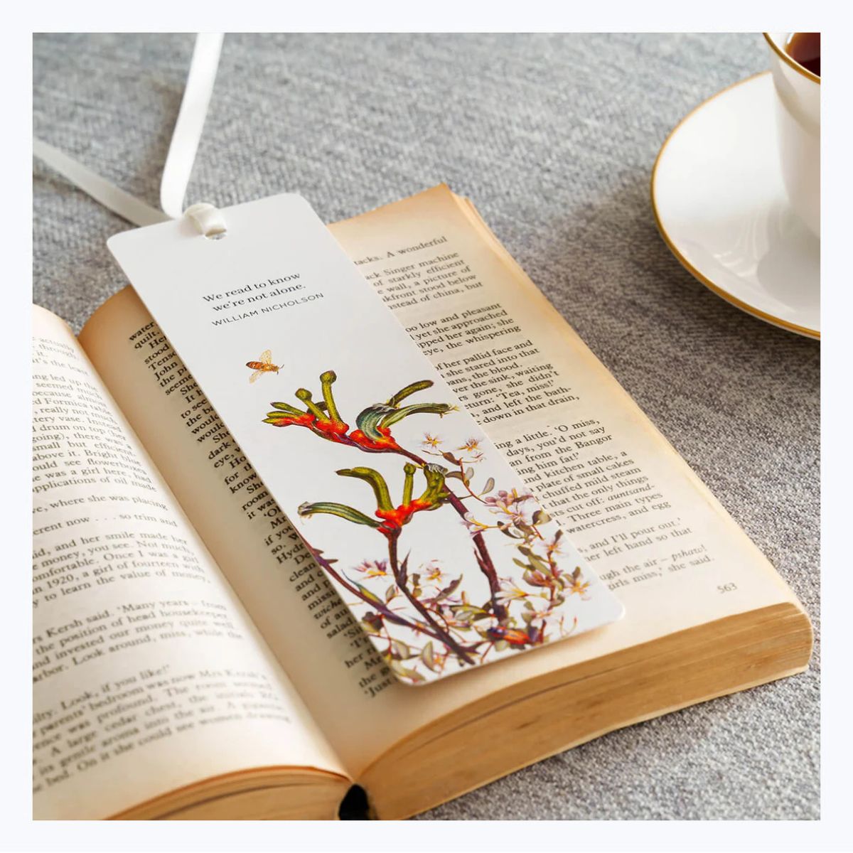 bookmark-kangaroo-paw-in book australian souvenir