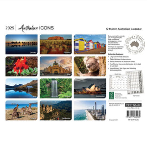 calendar 2025 Australian icons