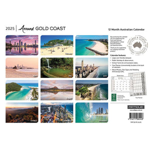 Calendar 2025 Gold Coast Queensland Australia