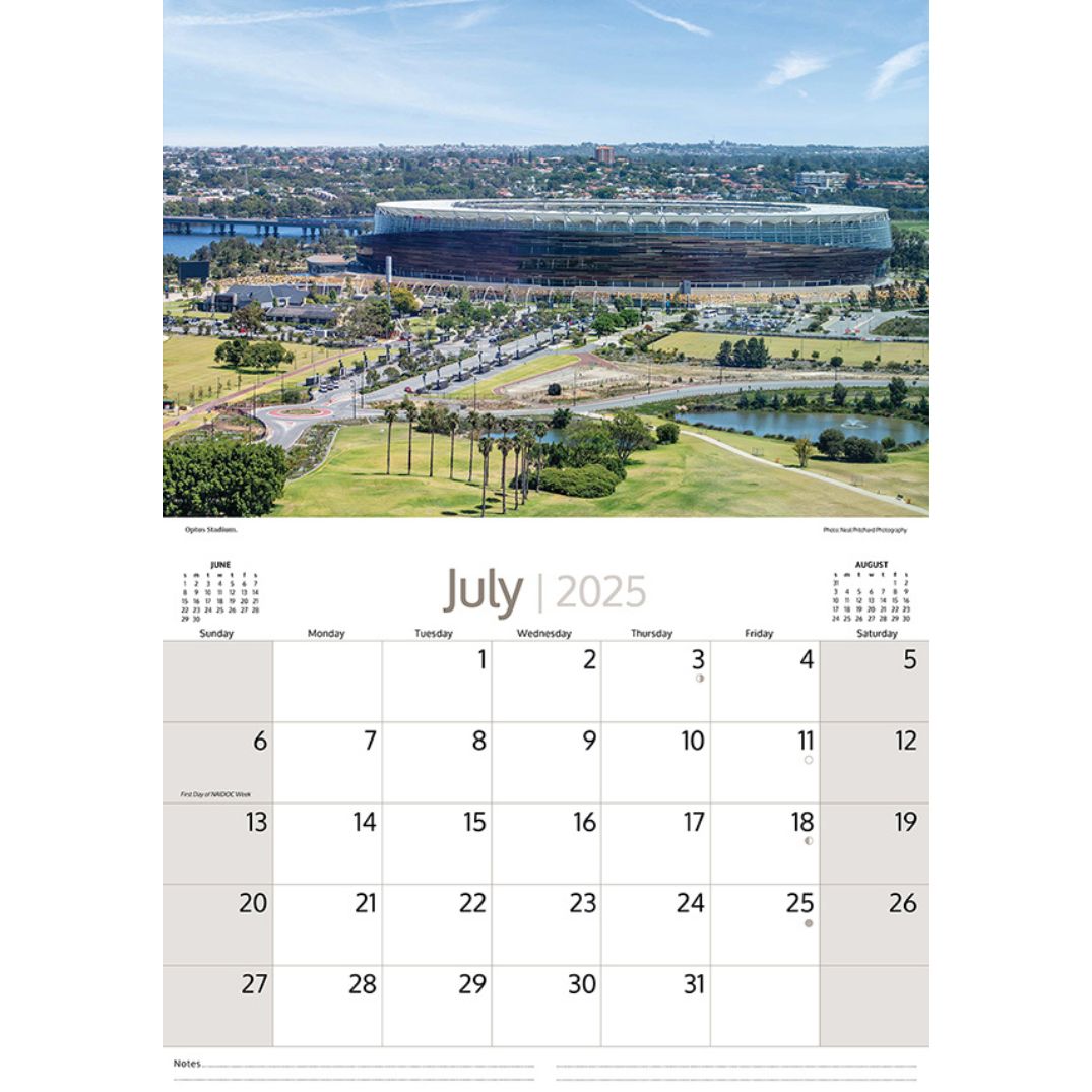 Australian Calendar 2025 Around Perth