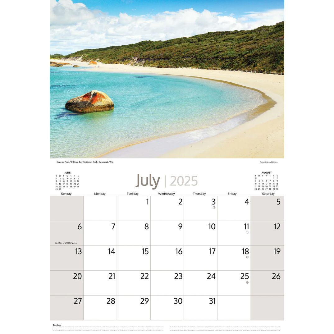 Australian Calendar 2025 - Australian Beaches