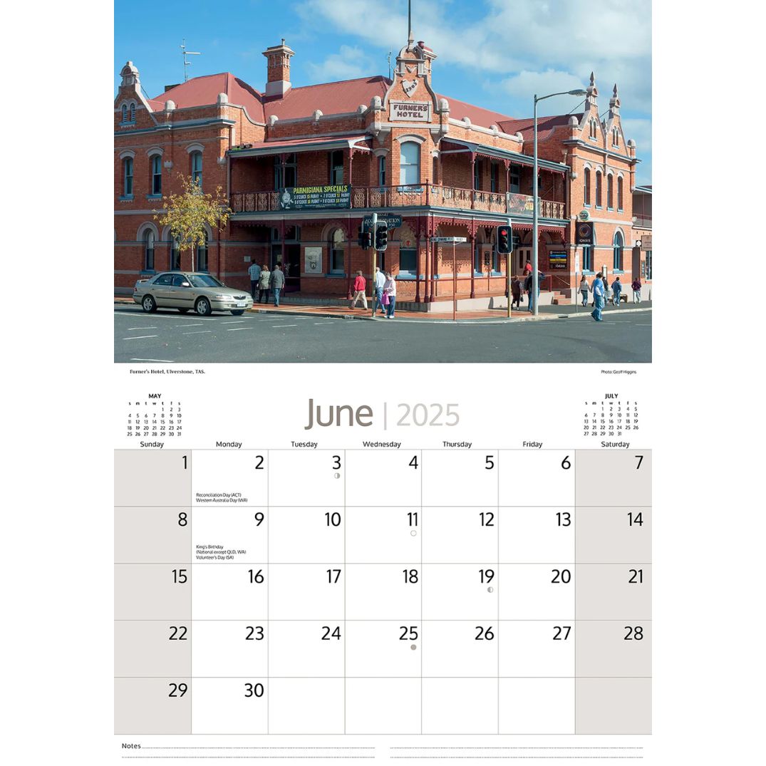 Australian Calendar 2025 - Australian Pubs